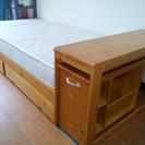 《神戸市中央区》「木製シングルベッド」＆「スプリングコイルマット...