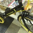 [187]折りたたみ自転車　20インチ　6段変速　ブラック×イエロー　品川区・目黒区・大田区・世田谷区・渋谷区・港区は無料配送