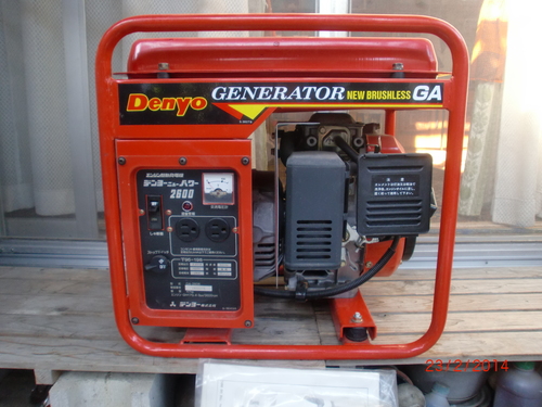 エンジン発電機　デンヨーＧＡ－２６００　２、６ＫＷ　新古品　☆大幅値下げしました