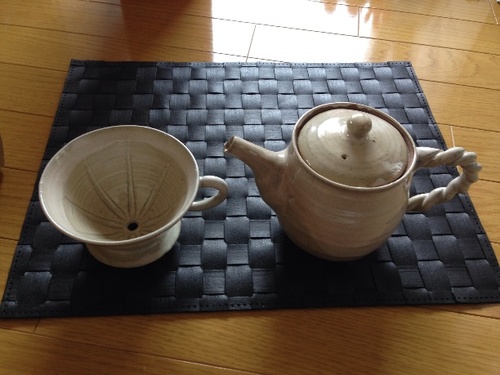萩焼 コーヒードリッパーとポット 未使用品