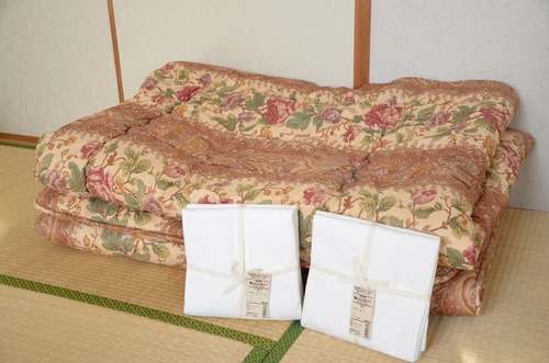 プロバンス掛布団\u0026敷布団セット、新品・無印良品カバー付き！