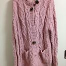 かわいい セーター コート ピンク 