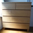 無印良品/木製チェスト・4段ワイド（タモ材）