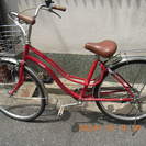 大阪の自転車出張修理店グッドサイクルが26インチ、レッドのママチ...