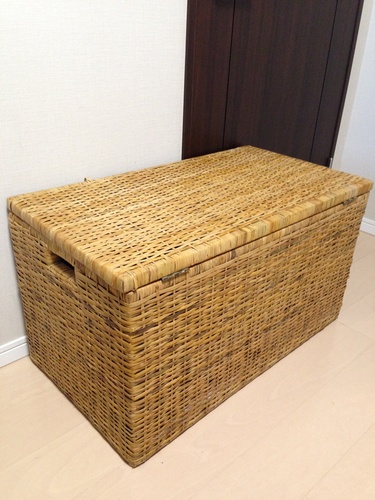 籐ラタン収納ボックス　ANTIQUE RATTAN STORAGE FURNITURE