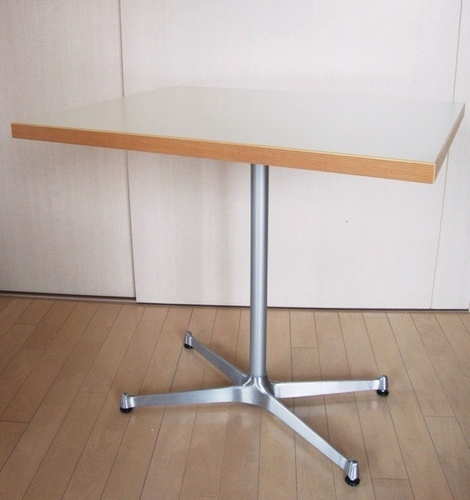 カフェ風★ダイニングテーブル（ホワイト）＆折り畳み補助テーブル