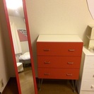Red drawer & Mirror