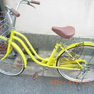 大阪の自転車出張修理店グッドサイクルが26インチ、イエローのママ...