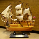 【終了】小さな帆船の模型（木製）