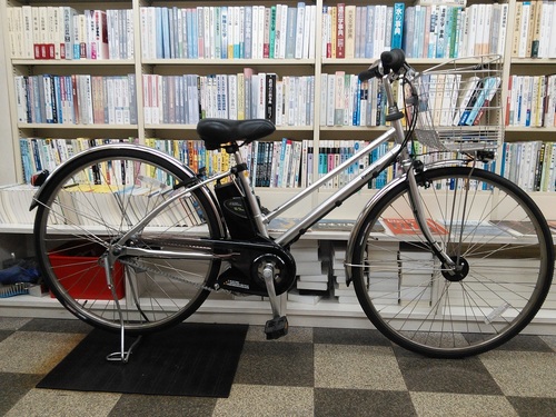[352]パナソニック　電動アシスト自転車　ビビDXシティ　27インチ　内装5段変速　シルバー　使用期間1年未満の良品　BE-ENDT755s