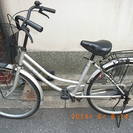 大阪の自転車出張修理店グッドサイクルが26インチ、シルバーのママ...