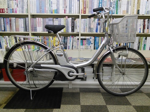[360]パナソニック　アルフィットvivi　電動アシスト自転車　26ンチ　3段変速　アルミフレーム　BAA自転車安全基準適合　シルバー