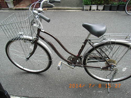 大阪の自転車出張修理店グッドサイクルがブラウンの26インチ、6段変速の中古自転車を出品