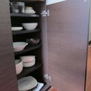 【交渉中】カウンターテーブル2個　+　カウンターチェア2脚　　ダークブラウン　中古1年