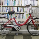 [481]パナソニック　アルフィットvivi　電動アシスト自転車　26ンチ　内装3段　アルミフレーム　BAA自転車安全基準適合　レッド