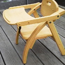 木製子供用食事椅子
