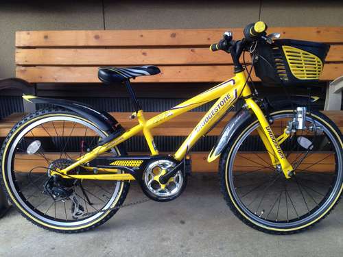【販売済】【143】子供車（Jr MTB）　ブリヂストン製　２２インチ　外装７段ギヤ　ダイナモライト【7500円】