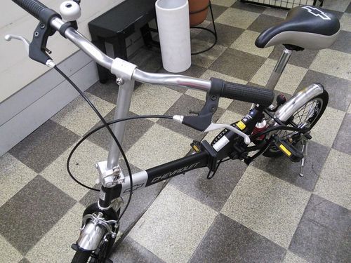 [448]CHEVROLET　シボレー　折りたたみ自転車　16インチ　シングル　リヤサスペンション　ブラック