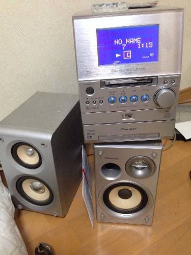 パイオニアDVDコンポMD.CD可能スピーカー4個 MD，CD，カセットデッキ