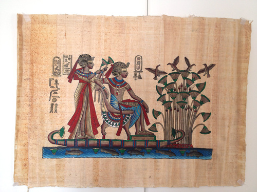 値下げ）古代エジプトパピルス絵（横） zonaamarela.com.br