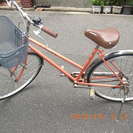 27インチ、オレンジ、内装3段変速の中古自転車を出張修理店グッド...