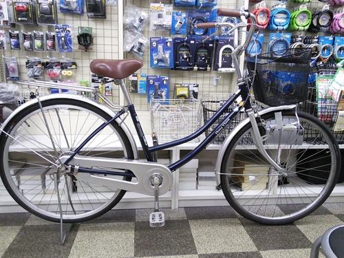 [667]中古自転車　マルイシ　シティサイクル　26インチ　シングル　BAA自転車安全基準適合　ブルー