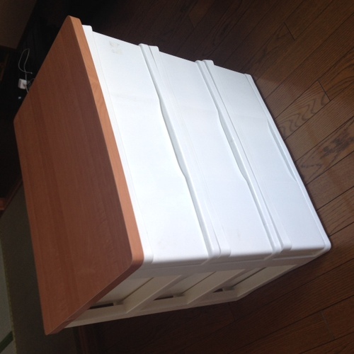 白色衣装ケース3段オシャレな木製天板木目調見えないキャスター付き 値下げしました11月2日まで サトー 葛西の収納家具 収納ケース の中古あげます 譲ります ジモティーで不用品の処分