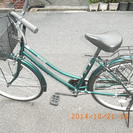 26インチ、グリーンの新しい中古ママチャリを出品。大阪の自転車修...