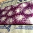 綿の敷布団 紫菊の模様