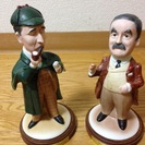 【取引終了しました】ホームズとワトソンの陶製人形を差し上げます