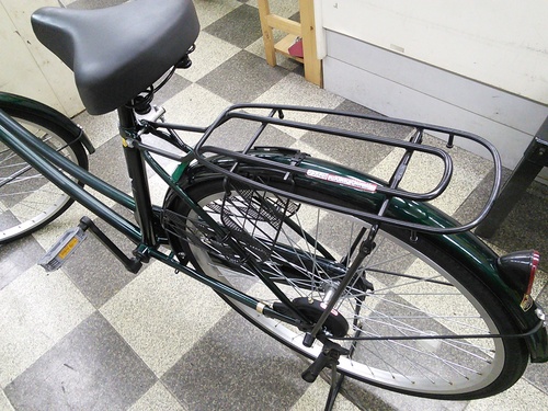 [885]中古自転車　シティサイクル　26インチ　シングル　グリーン