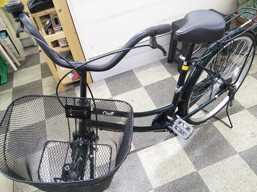 [885]中古自転車　シティサイクル　26インチ　シングル　グリーン