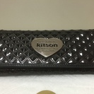 【KITSON】 黒いエナメルの長財布（未使用品/箱なし）