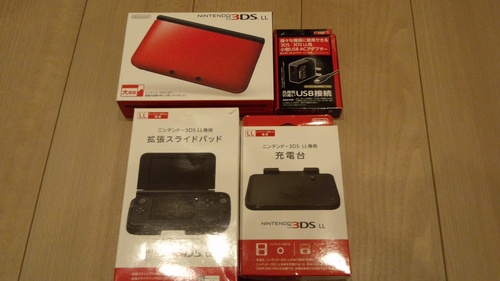 ニンテンドー3DSLL本体 レッド×ブラック