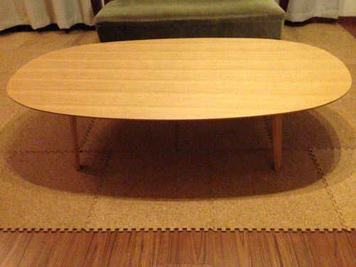 【無印良品】ローテーブル　タモ材・幅140ｃｍ×奥行79×高さ35ｃｍ