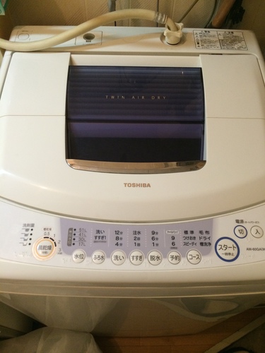 東芝の洗濯機（7kgタイプ）送風乾燥機能搭載。ＡＷ－60ＧＡ