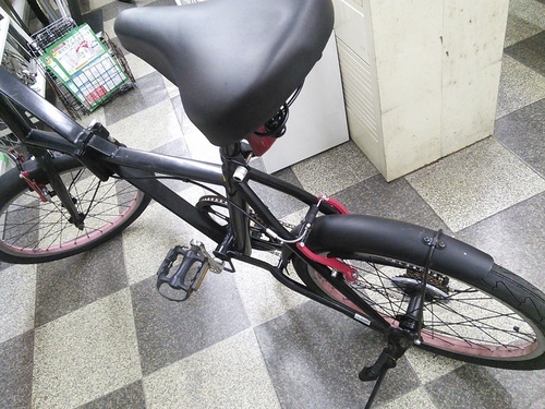 [1062]中古自転車　折りたたみ自転車　20インチ　6段変速　ブラック