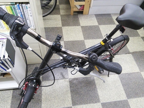 [1062]中古自転車　折りたたみ自転車　20インチ　6段変速　ブラック