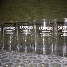 SAPPOROビール　グラス6個　ビールケース