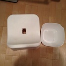 風呂用桶＆椅子 ホワイト