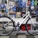 [1164]ブリヂストン　ビレッタ　シティサイクル　27インチ　6段変速　ホワイトフラッシュ2LEDオートライト　時計一体型ハンドルポスト　BAA自転車安全基準適合　状態良好　ホワイト