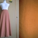 オレンジ×レンガ色のフレアースカート 定価28000円相当　未使用