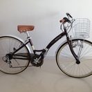 折畳シティサイクル26インチ 鍵付き　かご付 数回利用のみ　新品同様 6段ギア付なので沖縄でも安心　価格応相談