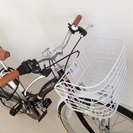 折畳シティサイクル26インチ 鍵付き　かご付 数回利用のみ　新品同様 6段ギア付なので沖縄でも安心　価格応相談