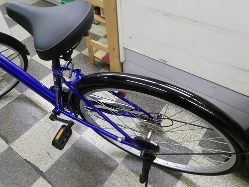 [1211]中古自転車　シティサイクル　27インチ　外装6段　ブルー