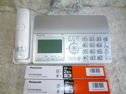 パナソニック Panasonic 普通紙 FAX電話 KX-PD551-S 2013年製