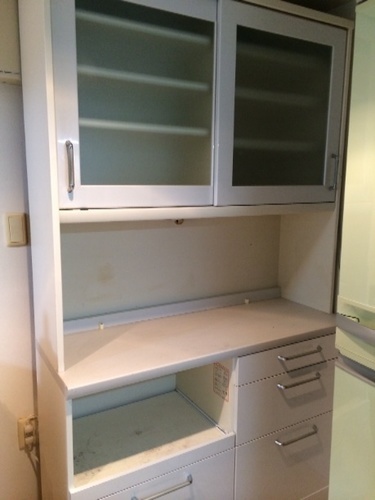 食器棚 キッチンボード 白 パウモナ