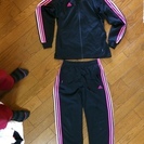 adidasジャージ上下セット　ピンクライン　中古品