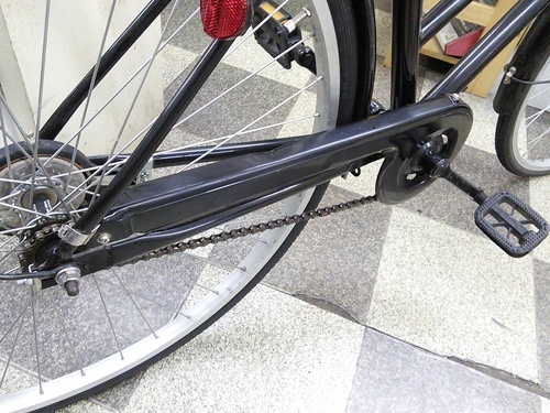 [1147]中古自転車　シティサイクル　2７インチ　シングル　ブラック