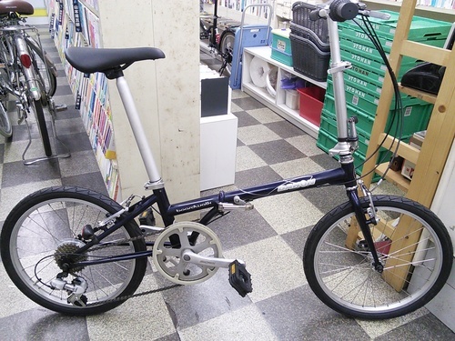 [1212]中古自転車　DAHON ダホン　boardwalk ボードウォーク　折りたたみ自転車　20インチ　外装7段変速　タイヤ新品　ダークブルー